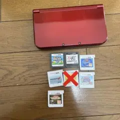 Newニンテンドー3DS LL メタリックレッド ソフト カセットセット 8本