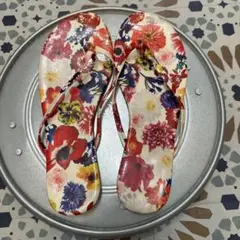 ジーユー　蜷川美花　サンダル　L 花柄　mika ninagawa