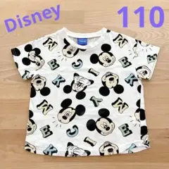Disney ディズニー ミッキー 半袖Tシャツ キッズ110cm 総柄トップス