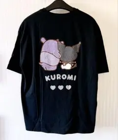 《新品・未使用・タグ付き》 サンリオ　KUROMI♡サガラ刺繍半袖Tシャツ　L