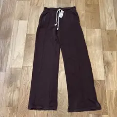 【新品/アメリカで購入】ダークブラウン ワイドパンツ XS