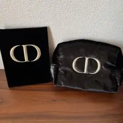 【未使用】Dior 大きめポーチ&ミラーセット ディオール ブラック