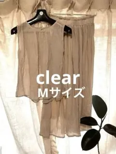clearノースリーブワンピース 生成りベージュ