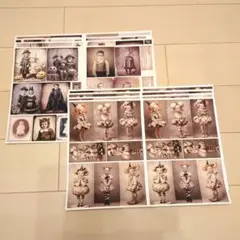 ★ブヒ様★コラージュシート　サーカスGピエロキッズ2　人物　ジャーナル素材他