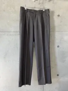 GINO ROSSINI スラックス トラウザーズ グレー ワイドパンツ