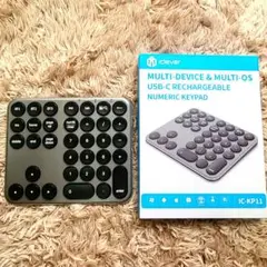 【美品】iClever ワイヤレス 数字テンキー IC-KP11 USB-C充電