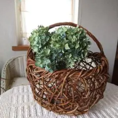 あけびのバスケット(紫陽花オマケ)