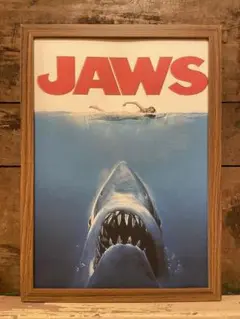 A4ポスター フレーム付 ヴィンテージ ジョーズ