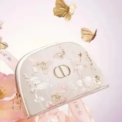 箱付き　Dior 刺繍ポーチ ディオール　コスメ　ノベルティ　ポーチ　バニティ