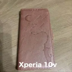 残り1点⭐️Xperia 10v手帳型 ケース 携帯 スマホ 猫 ローズ 人気