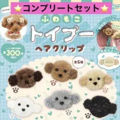 ⭐️即日発送⭐️ふわもこトイプーヘアクリップ　6種　コンプリートセット　ガチャ