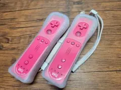 Wiiリモコンモーションプラス 2個セット　Wiiコントローラー【ピンク】