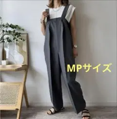 mayo×しまむら　グレー サロペット MPサイズ