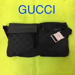 BR321 グッチ GGキャンバス ウエストバッグ ボディバッグ シルバー金具