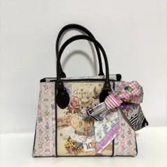 ジョリーフルール　デニム　ハンドメイド　ハンドバッグ　リボン