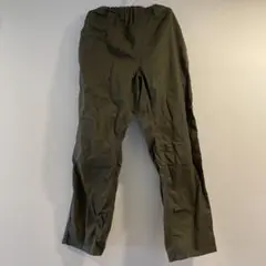 無印良品 140 ストレッチチノ ルーズフィットパンツ ダークグリーン