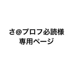 さ@プロフ必読様　専用ページ