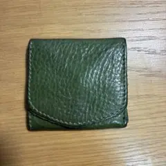 グリーン レザー コインケース