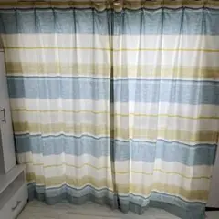 100×200 2枚 スミノエ ドレープカーテン ブルー メイドインジャパン