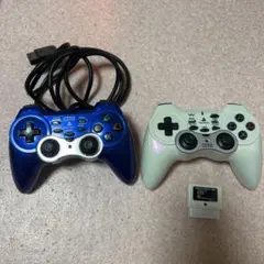 PS2 HORI ワイヤレス アナ振2 コントローラー セット