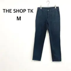 【ザショップティーケー】 パンツ (M) グレー ヘリンボーン柄 チノパン 通勤