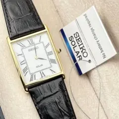 SEIKO　セイコー　ソーラー腕時計　レディース　SOLAR　V115-0BD0 MINT ] SEIKO V115-0BD0 Solar Tank Brown Band Lady's watch