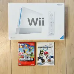 Nintendo Wii 本体セット(動作確認済)+ソフト2本