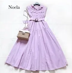 美人百花掲載 Noela ノエラ シャツ ロングワンピース ティアード フレア