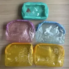 【新品未使用】プリンセス　ビニールポーチ　5点　まとめ売り