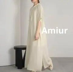 Amiur フラワーストレッチストレートワンピース