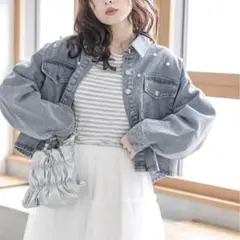 【完売品】AMELY デニムジャケット ブルー