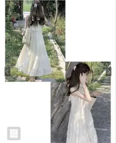 新品未使用☆GRL 花柄刺繍バックリボンティアードワンピース