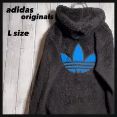 【希少】adidas originals ボアジャケット パーカー デカロゴ
