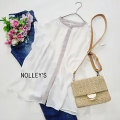 美品＊NOLLEY'S NANOTEX パイピングブラウス♪