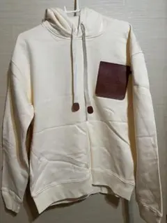 【美品】LOEWEアイボリーフード付きパーカー