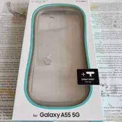 【匿名配送】Galaxy A55 5G 耐衝撃クリアケース グレージュ