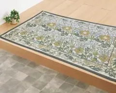 洗える!ウィリアムモリス風シェニール玄関マット 50×80cm