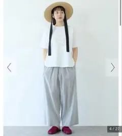 yuni stripe drawstrings パンツ 〈クロ〉【新品タグ付き】