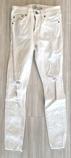 AZUL BY MOUSSY ホワイト スキニーデニム XS