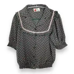 【古着】クリシェドゥパリス　スリーブ　スモック・ブラウス　ショート丈　美品