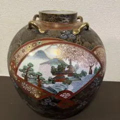 九谷焼 九谷連山 四耳金蘭手 大壺 大花瓶 陶器の装飾壺 2025年最新】九谷焼大壺の人気アイテム - メルカリ