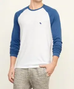 ラグランSアバクロ Contrast Sleeve Baseball Crew