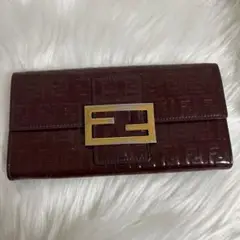 フェンディ★長財布★ズッカ★エンボス★茶色系