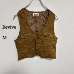 Revive ブラウンスウェード調 ベスト Mサイズウエスタン風c229
