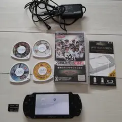 極美品★psp3000本体★新品バッテリー、ゲーム５つ、メモリー、充電器付き♪
