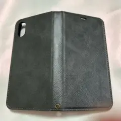 iPhone XS/X ケース 手帳型 薄型 [チャコールブラック]