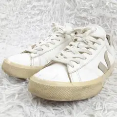 美品 26㎝◎veja ヴェジャ レザースニーカー 革靴 ホワイト ブラジル製