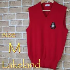 ☆美品[Lakeland] オンワード樫山　ベスト　ワンポイント　80s 90s