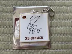 【即購入可能】楽天イーグルス　島内宏明　ミニ色紙キーチェーン　プリントサイン入り