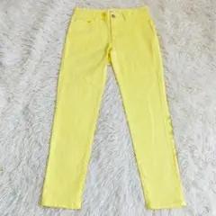 m844 ストレッチスキニーパンツ カラーパンツ イエロー ビビット 派手 春夏